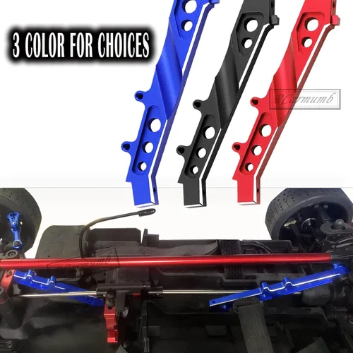 Miniatura 6 de Parte de actualización de soporte de chasis delantero y trasero de aleación para ARRMA 1/7 Felony 6S BLX, Infracción 6S BLX, rodillo ilimitado, Rojo