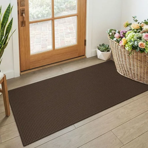 Miniatura 18 de KOZYFLY - Tapetes para entrada, lavable, tejido, con respaldo de goma antideslizante, de algodón, interiores, cocina, entrada, vestíbulo y puerta
