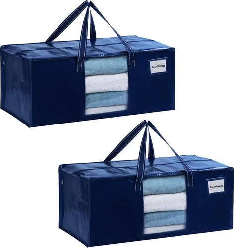 Miniatura 25 de VENO Paquete de 4 bolsas de mudanza resistentes, bolsas de embalaje transparentes para una fácil visibilidad, alternativa a las cajas de mudanza