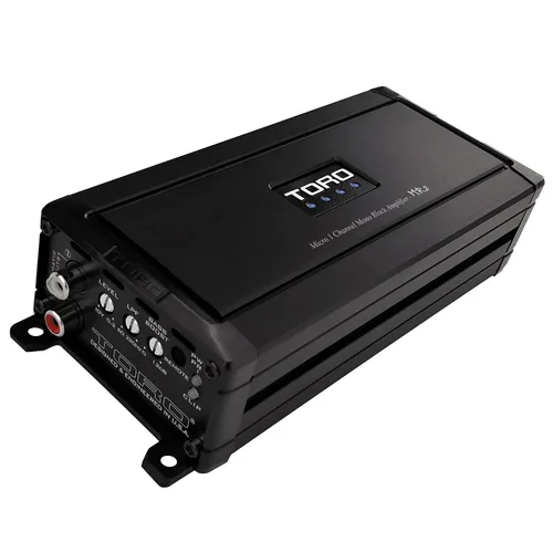 Miniatura 6 de Toro Audio MR2 Micro 500W RMS Monoblock Amplificador de coche Amplificador de potencia de subwoofer clase D pico de 1000 W, estable de 1 Ω