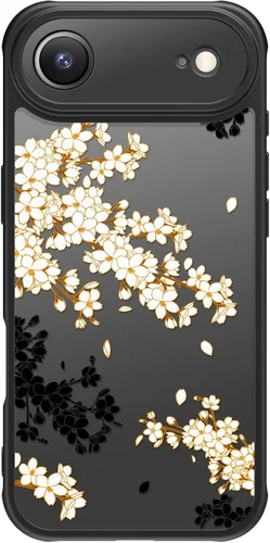 Miniatura 119 de FUNMIKO Funda para iPhone 16 Plus, carga inalámbrica y protección de grado militar, diseño floral moderno para mujeres y niñas, funda antideslizante