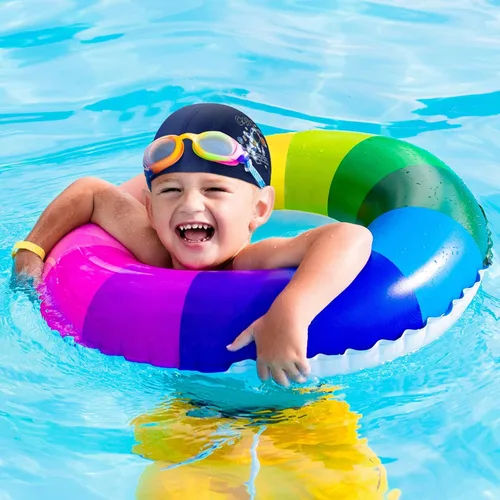Miniatura 4 de Geyoga 3 piezas de gorras de natación para niños y niñas, gorras de natación para niños de 2 a 12 años, gorro de natación para piscina, gorro