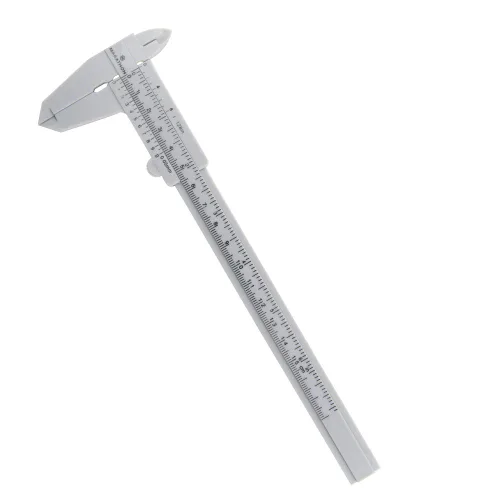 Marathon Calibrador educativo, plástico ligero y duradero. Rango de escala de 0-6 pulgadas (5.906 in) (gris, unidad individual)