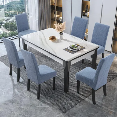 Miniatura 6 de Genina Fundas impermeables para sillas de comedor, fundas elásticas de jacquard para sillas de comedor, extraíbles y lavables, protector de silla