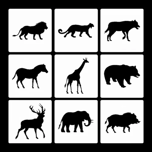 Miniatura 9 de Rolin Roly 12 plantillas de pintura de leopardo, plantillas de impresión de piel de animal, plantillas de pintura a rayas reutilizables para dibujar