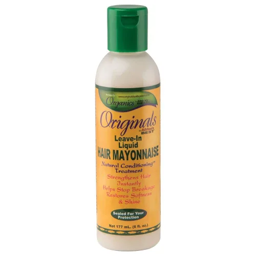 Originals by Africa's Best Mayonesa líquida para el cabello, acondicionador sin enjuague, repara, reconstruye y revitaliza el cabello, excelente