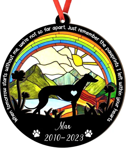 Miniatura 11 de Adorno personalizado para atrapasoles de sabueso afgano, adorno de Navidad de sabueso afgano, regalo para perro amante, sabueso afgano conmemorativo