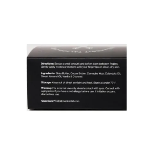 Miniatura 9 de Mad Rabbit Bálsamo para tatuajes y crema de cuidado posterior: mejora el color que revive tatuajes viejos, hidrata nuevos tatuajes, fabricado
