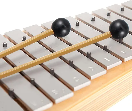 Miniatura 4 de Luomorgo 2 piezas de mazos para glockenspiel, mazos de xilófono de campana de goma, mazos de percusión, mazos de 7.7 pulgadas para palo de campana