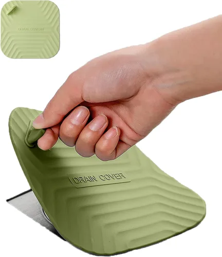 Miniatura 11 de MAOYONG Cubierta de drenaje de ducha - Tapón cuadrado de silicona para drenaje de piso para baño, tapón de drenaje de bañera, tapón de drenaje