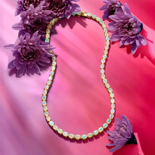 Miniatura 17 de Ross-Simons Gemstone Tennis Necklace in Sterling Silver