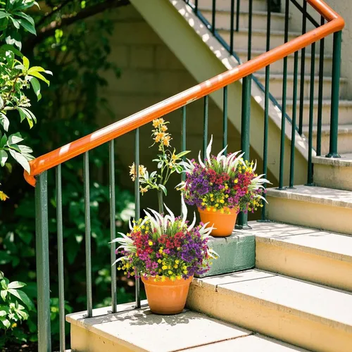 Miniatura 5 de Flores artificiales realistas para exteriores, resistentes a los rayos UV, paquete de 20 plantas colgantes falsas resistentes a la intemperie y a