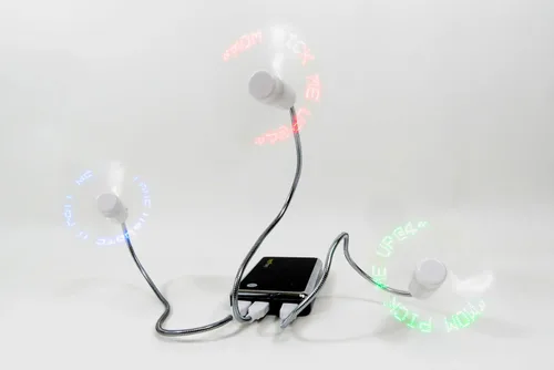Miniatura 7 de PowerTRC Ventilador de mensajes programable con dibujo personalizado alimentado por USB (LED rojo)