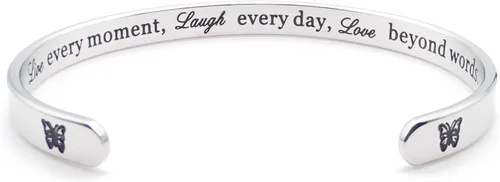 Miniatura 53 de Dczosily Pulseras inspiradoras para mujer, de acero inoxidable, pulseras motivacionales, regalos personalizados para mejores amigas