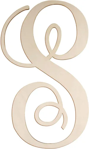 Miniatura 32 de Letras de madera cursivas para decoración de pared, letras grandes de madera de 14 pulgadas, monograma sin terminar, letras de madera, manualidades