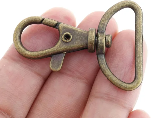 Miniatura 9 de CRAFTMEMORE Ganchos de presión de gatillo de 1 pulgada, clásicos cierres de langosta giratorios para bolso, 20 unidades, CSPS (latón antiguo)