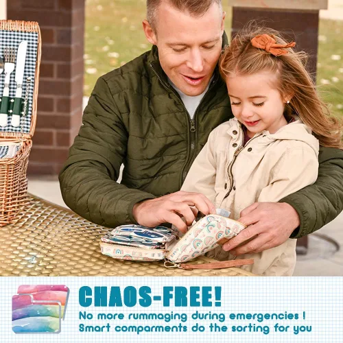 Miniatura 4 de EVERLIT Care Rescue Pack Kit de primeros auxilios familiar para niños con 200 suministros médicos Bolsa de almacenamiento compacta apta