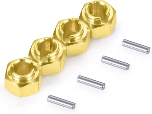 AXSPEED Extensores de cubo de rueda de latón RC de 0.157 in, adaptador hexagonal resistente para 1:18 TRX4-M TRX4M Crawler Car