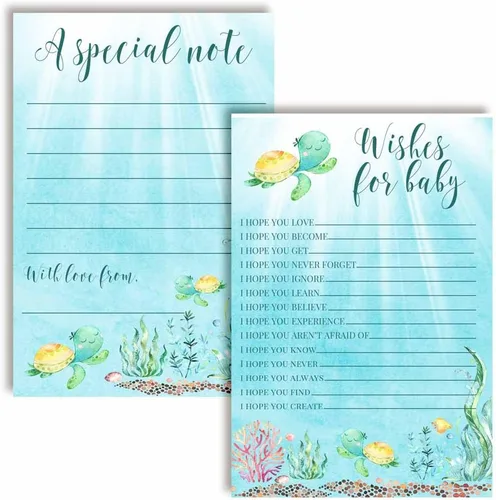 Miniatura 12 de Amanda Creation Adventure Awaits Baby Wishes Cards 20, 4 x 6 pulgadas, gran recuerdo y actividad divertida para baby showers, deseos para recuerdos