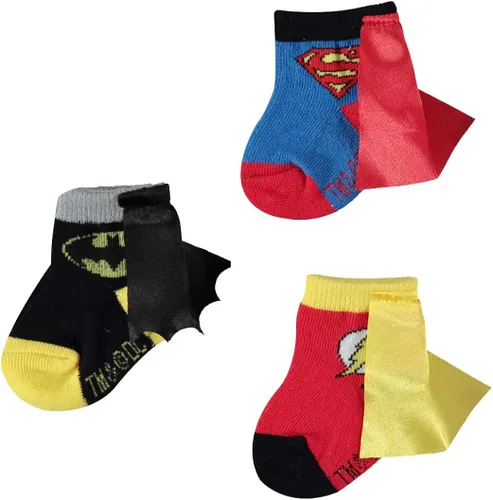 Miniatura 6 de DC Comics Justice League Baby Boys 3-Pack Booties - Batman Baby Socks with Superman and The Flash (3-Pack, 0-12 Months)