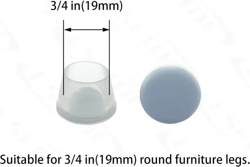Miniatura 2 de Copas deslizantes para patas redondas de muebles (3/4 pulgadas (0.748 in), paquete de 16), almohadillas deslizantes para mesa/silla/gabinete/sofá