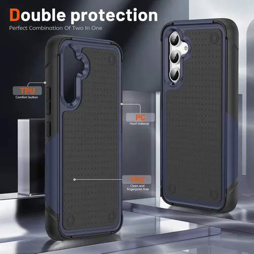 Miniatura 224 de Jeylly Compatible con Samsung Galaxy A22 5G Funda, Funda Samsung A22 5G con 2pcs protectores de pantalla de vidrio templado