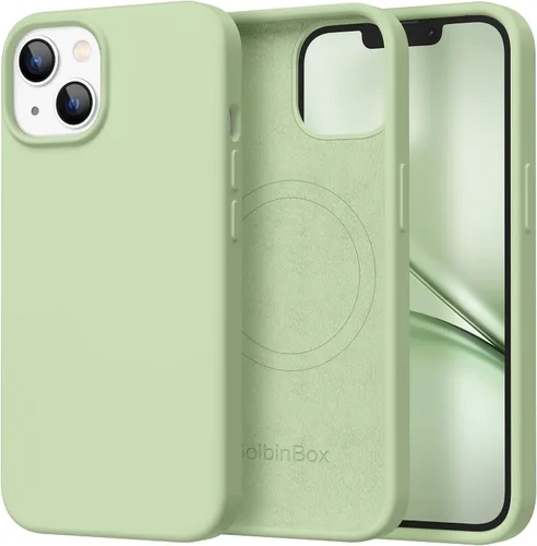 Miniatura 111 de GolbinBox Funda magnética para iPhone 17, compatible con MagSafe, cubierta de silicona integrada para control de cámara, funda de silicona líquida a