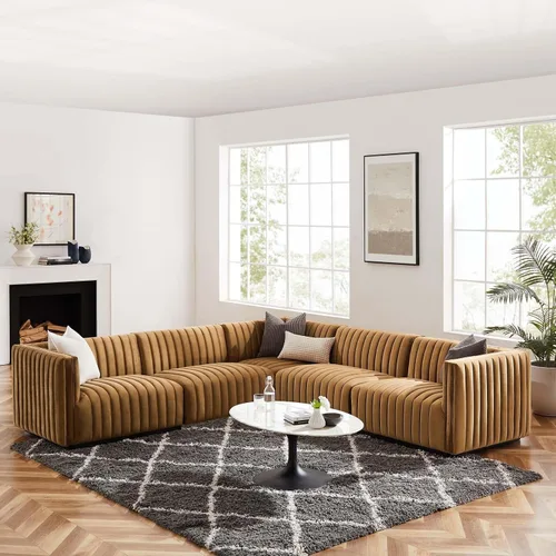 Miniatura 89 de Modway Conjure Seccional, Oro Negro