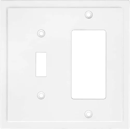Miniatura 9 de Henne Bery Placa decorativa de pared con borde moderno, tapa de tomacorriente para cubrir enchufe, aleación de zinc maciza duradera