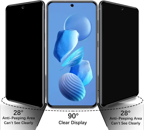 Miniatura 3 de Paquete de 2 protectores de pantalla de privacidad diseñados para Samsung Galaxy S21 FE 5G de vidrio templado antiespía