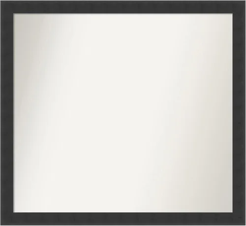 Miniatura 264 de Amanti Art Espejo de baño negro para sobre fregadero, 22 x 22 pulgadas, espejo de tocador cuadrado estrecho negro Avon, marco de madera casual