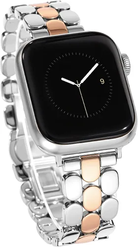 Miniatura 11 de JR.DM Correas de reloj de metal de diseño plateado dorado para mujer, compatibles con Apple Watch de 1.496, 1.575, 1.614, 1.654, 1.732, 1.772, 1.772