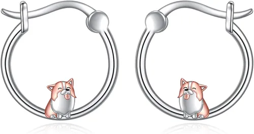 Miniatura 114 de VONALA Bonitos aretes de aro de plata de ley 925, regalos de cumpleaños para mujer