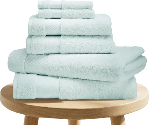 Miniatura 16 de BIOWEAVES 100% Algodón Orgánico 700 GSM Suave Juego de Toallas Premium de 6 Piezas Certificado GOTS, 2 Toallas de Baño, 2 Toallas de Mano y 2 Paños