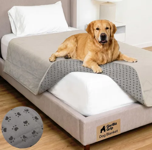 Miniatura 49 de GORILLA GRIP® Manta impermeable para perro, funda de sofá a prueba de fugas para perros, parte trasera de agarre de silicona, protege el sofá