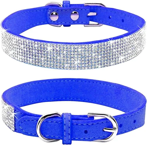 Miniatura 26 de Collares Pequeños para Perros Femeninos, Lindo Cristal de Rinstone con Pajarita de Diamante de Brillo para Cachorros para XXS XS Perros Pequeños