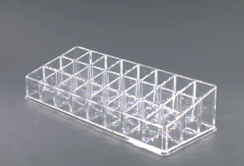 Miniatura 4 de Estuche de maquillaje acrílico transparente y lápiz labial o soporte para brochas con 24 compartimentos