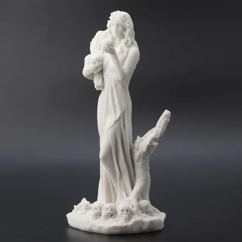 Miniatura 3 de Veronese Design 10 1/4 Perséfone Diosa griega de la vegetación y el inframundo estatua de resina de mármol acabado blanco