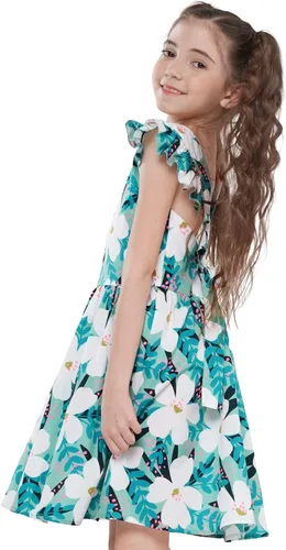 Miniatura 106 de Vestido de verano para niña, de algodón, con diseño floral