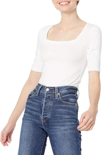 Miniatura 37 de Amazon Essentials - Camiseta de manga corta y cuello cuadrado para mujer