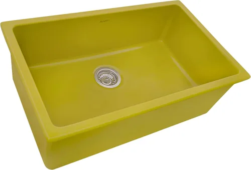Miniatura 9 de Ruvati RVL2420BK - Fregadero de cocina de montaje inferior/empotrado de arcilla refractaria de 24 pulgadas - negro brillante