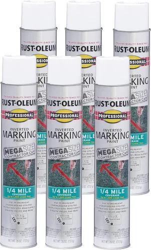 Miniatura 19 de Rust-Oleum 266579 Pintura en aerosol profesional de distancia 2X para marcado invertido, 15 onzas, naranja fluorescente