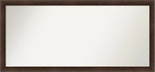 Miniatura 372 de Amanti Art Espejo de pared personalizado no biselado (24 x 27 pulgadas), marco estrecho de nogal chipre - varios tamaños personalizados - Espejo