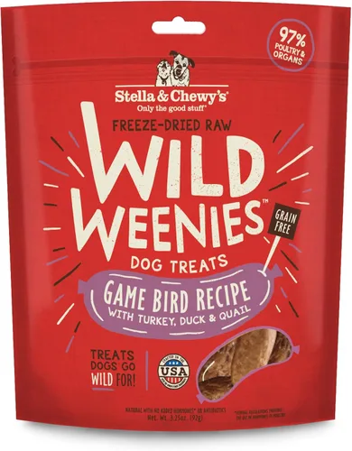 Miniatura 32 de Stella & Chewy's Golosinas para perros Wild Weenies crudas liofilizadas – Golosinas de entrenamiento con alto contenido de proteínas para perros