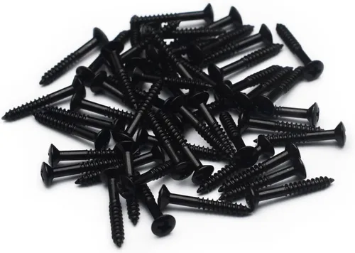 SAPHUE Tornillos de montaje de anillo para pastilla Humbucker de guitarra eléctrica y bajo, 50 piezas, compatibles con guitarras Gibson LES Negro