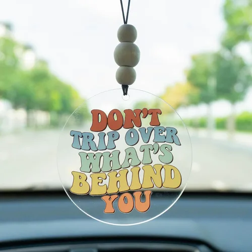 Miniatura 47 de Talataca Adorno plano 2D cristiano para automóvil y cuentas de madera, citas inspiradoras con cuentas, accesorios para espejo retrovisor, colgante 37