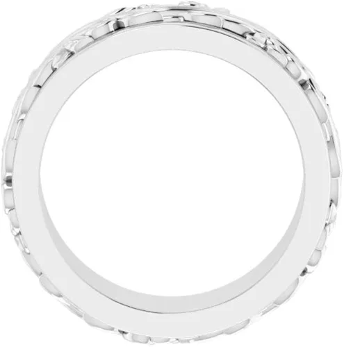 Miniatura 2 de Bonyak Jewelry Plata de ley de 0.276in inspirada en escultura auténtica, talla 4.5, Metal, Sin piedras preciosas