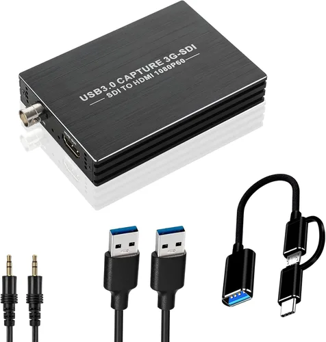 Miniatura 11 de Tarjeta de captura AHD con Loopout, 4 en 1 AHD/TVI/CVI/CVBS/AV/RCA a USB 3.0 Tarjeta de captura de video, tarjeta de captura CVBS de 1080P