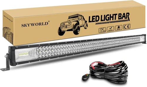 Miniatura 10 de SKYWORLD 52 pulgadas 675 W triple fila LED barra de luz delgada spot inundación Combo haz de trabajo conducción niebla lámpara barco iluminación