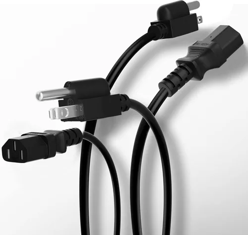 Miniatura 4 de Elecan Cable de alimentación de repuesto de 3 clavijas de 50 pies, cable de alimentación flexible y duradero a prueba de calor para dispositivos CA